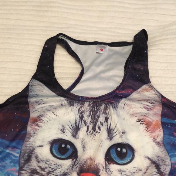 Taco Cat Multicolored Racerback Tank Women’s Size XL - Picture 3 of 6